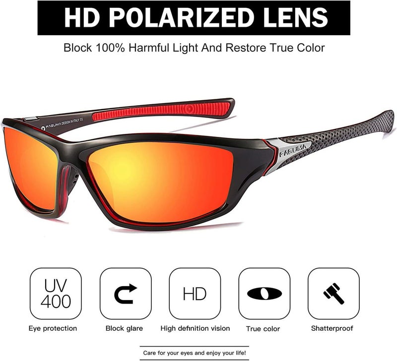 FAGUMA Sports Polarized Sunglasses For Men Cycling Driving Fishing UV400 Protection - Image 3